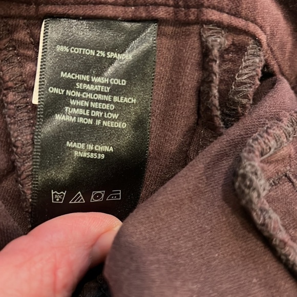 Kut from the Kloth Brown Velvet Trouser Skinny Jeans Size 6 - Picture 9 of 10